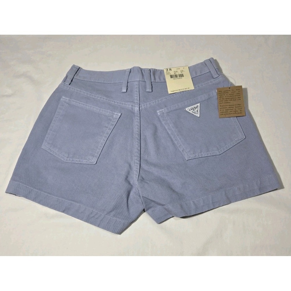 NWT Vintage 90's Guess Lavender High-Rise Woman's Denim Shorts W28 Mom Deadstock